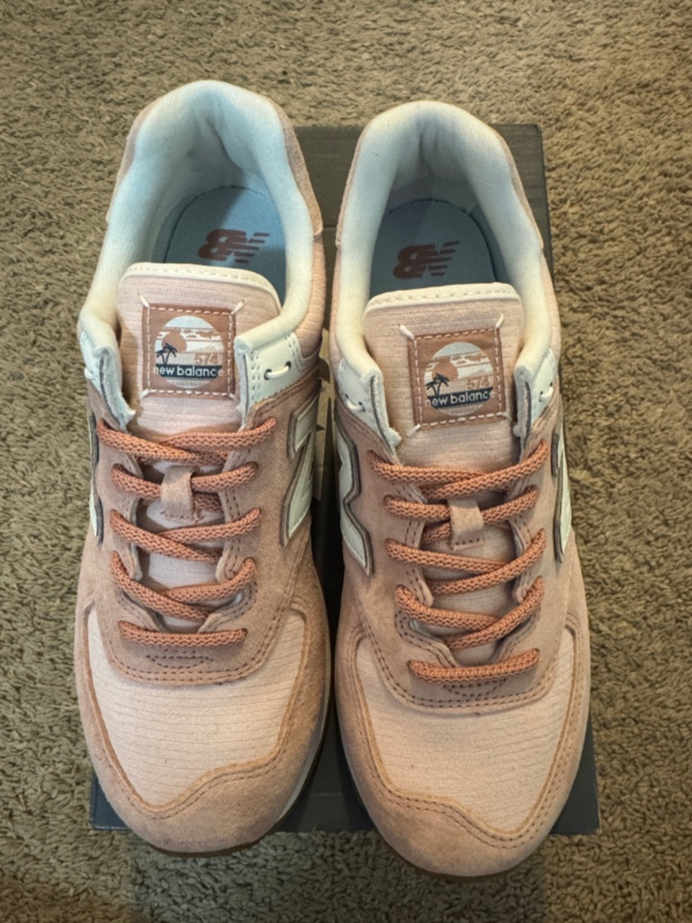New Balance Women’s Dusty Rose Suede & Mesh Sneakers